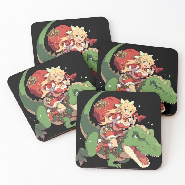 Item preview, Leafa Santa Christmas Dinosaur Ride In Sword Art Online Anime designed and sold by TorbenKuhano.