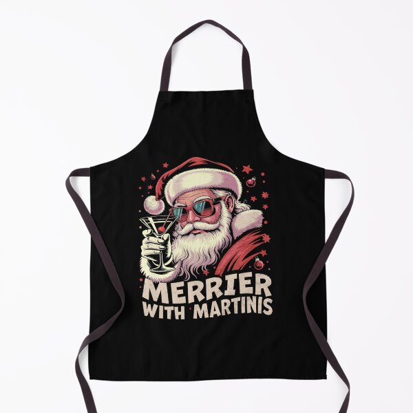 Item preview, Merrier With a Martini Merry Coquette Christmas Cocktail Santa designed and sold by PrettyInk.