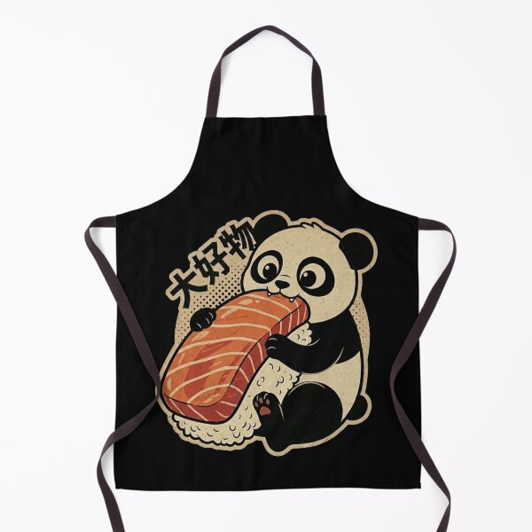 Item preview, Kawaii Panda Eating Sushi Vintage Salmon Nigiri Lover designed and sold by Bongocomic.