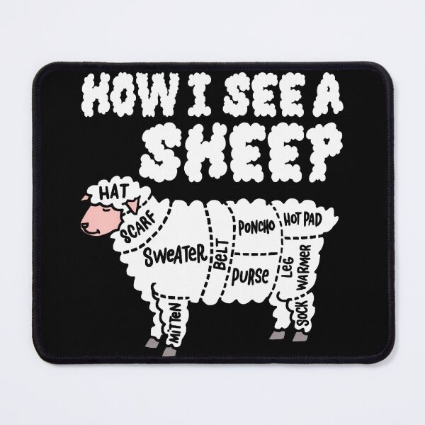 Item preview, Knitting How I See A Sheep Yarn Wool Knitter Sewing Quilter designed and sold by BarbaraLillie.
