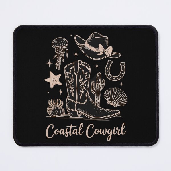 Item preview, Coastal Cowgirl Western Beach Boots Seashell Starfish Cactus designed and sold by FndPardaL.