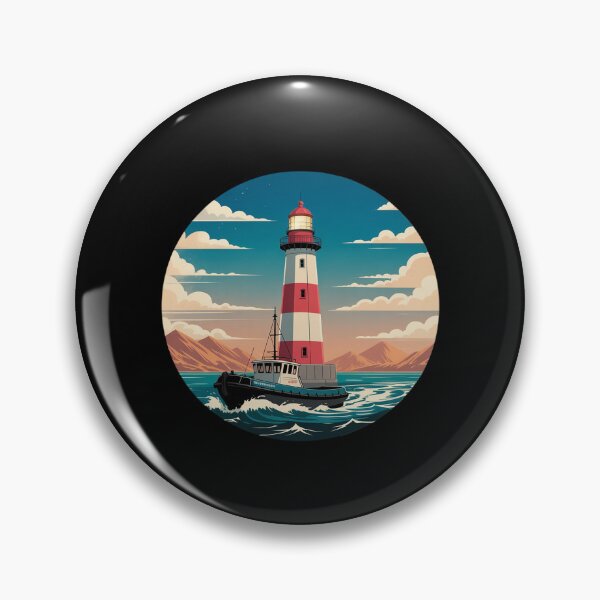 Item preview, Coastal Lighthouse Ship Ocean Adventure Scene designed and sold by FndPardaL.