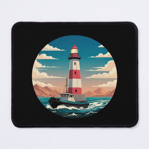 Item preview, Coastal Lighthouse Ship Ocean Adventure Scene designed and sold by FndPardaL.