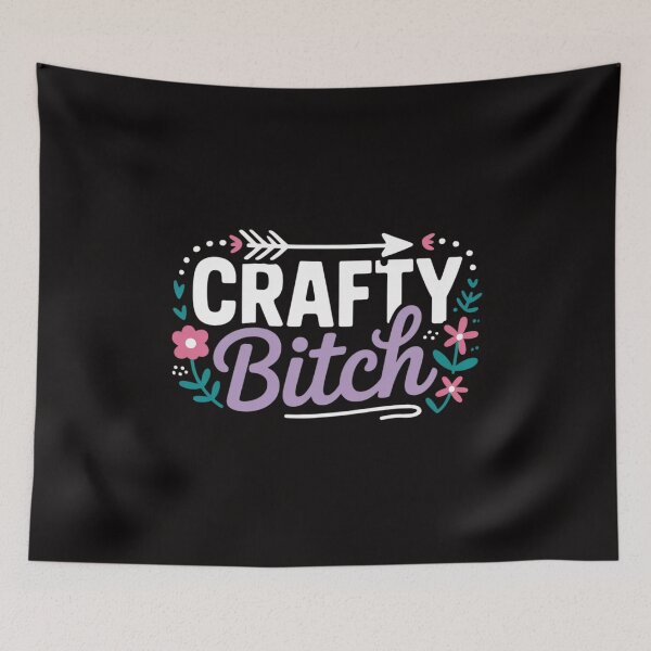 Item preview, Crafty Bitch Illustration for Women Crafters designed and sold by margaridroso.