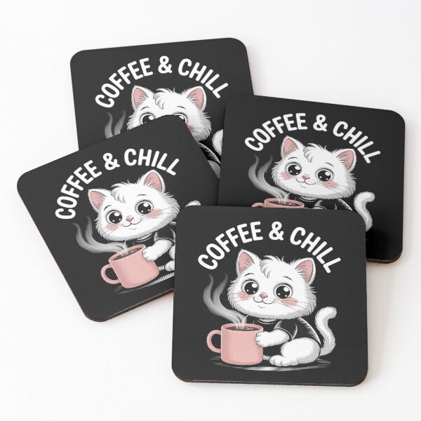 Item preview, Coffee and Chill Cute Kawaii Cat Lover designed and sold by FndPardaL.