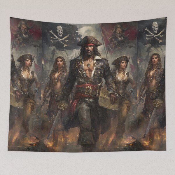 Item preview, Painterly Pirate Trio with Flag designed and sold by Piotrek0001.