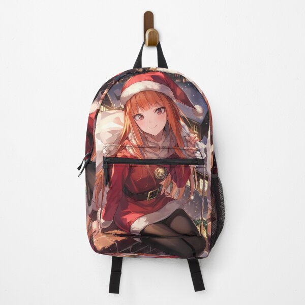 Item preview, Holo Spice And Wolf Christmas Anime Girl Winter Santa Snowy Night Town designed and sold by TorbenKuhano.