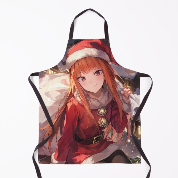 Item preview, Holo Spice And Wolf Christmas Anime Girl Winter Santa Snowy Night Town designed and sold by TorbenKuhano.