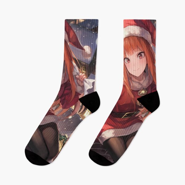 Item preview, Holo Spice And Wolf Christmas Anime Girl Winter Santa Snowy Night Town designed and sold by TorbenKuhano.