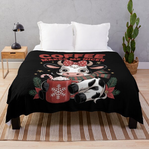 Item preview, Coffee Makes Me Nicer Cow Christmas Holiday Cute Xmas designed and sold by FndPardaL.
