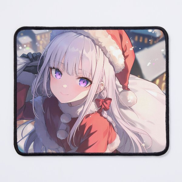 Item preview, Christmas Santa Kyoko Kirigiri Danganronpa Anime Girl Holiday Winter Rooftop Glow designed and sold by TorbenKuhano.
