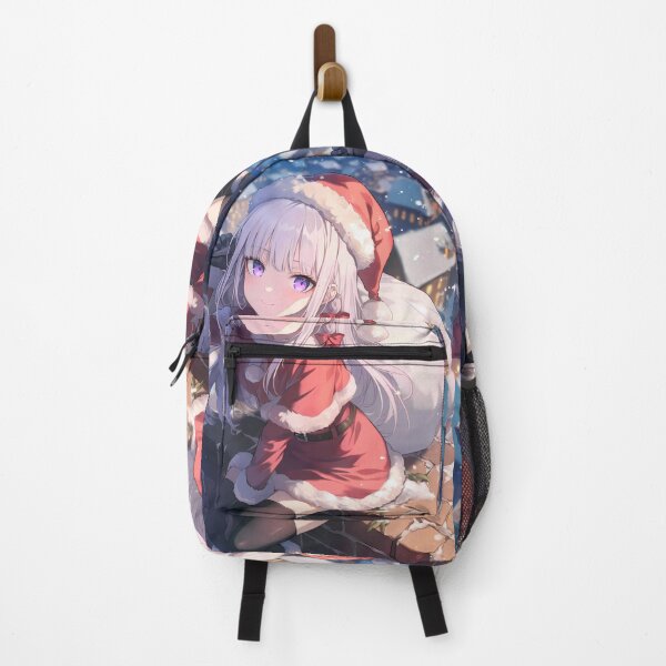 Item preview, Christmas Santa Kyoko Kirigiri Danganronpa Anime Girl Holiday Winter Rooftop Glow designed and sold by TorbenKuhano.
