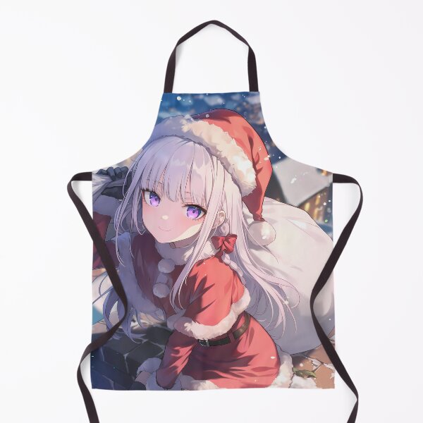 Item preview, Christmas Santa Kyoko Kirigiri Danganronpa Anime Girl Holiday Winter Rooftop Glow designed and sold by TorbenKuhano.