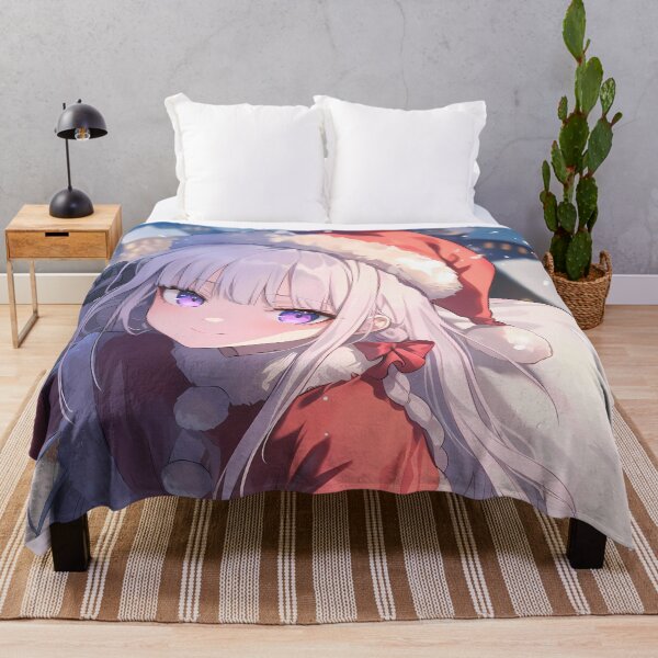 Item preview, Christmas Santa Kyoko Kirigiri Danganronpa Anime Girl Holiday Winter Rooftop Glow designed and sold by TorbenKuhano.