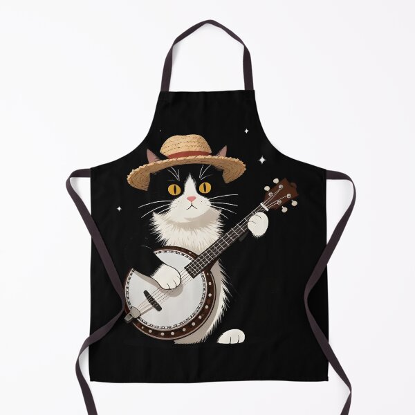 Item preview, cat playing banjo designed and sold by Uglyandcute.
