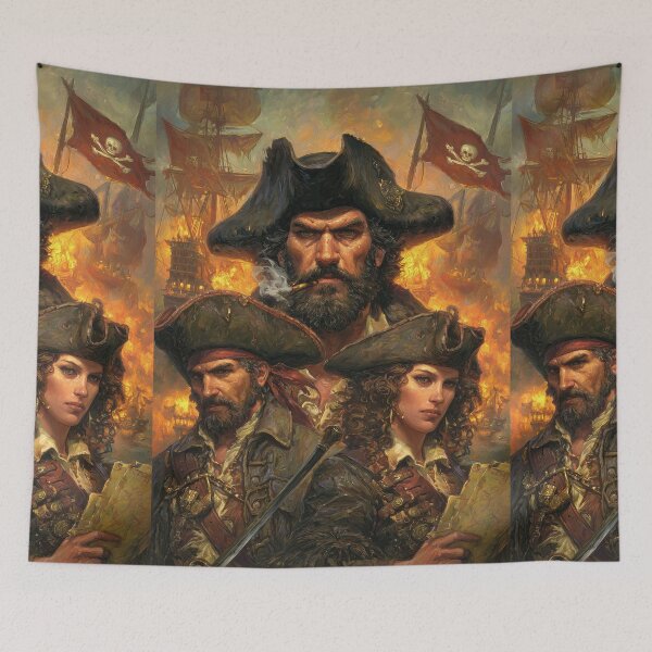 Item preview, The Pirate King's Wrath Vintage Style Art designed and sold by Piotrek0001.