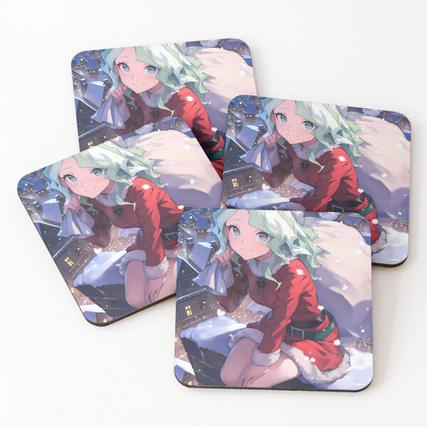 Item preview, Diana Cavendish Christmas Santa Claus Little Witch Academia Anime Girl Winter Snowfall Night designed and sold by TorbenKuhano.