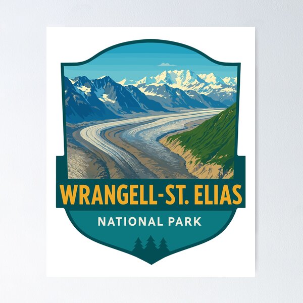 Item preview, Wrangell–St. Elias Alaska Mountain Sticker designed and sold by Ismeal Von.