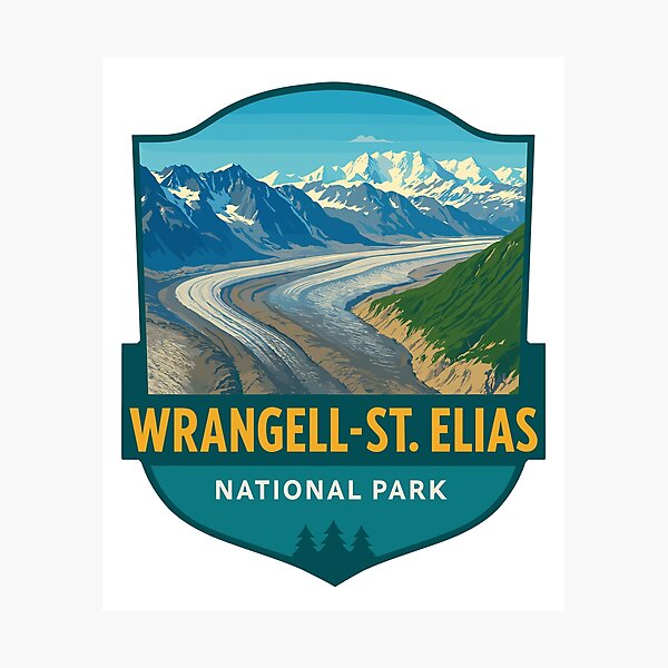 Artikelvorschau, Wrangell–St. Elias Alaska Bergaufkleber entworfen und verkauft von Ismeal Von.