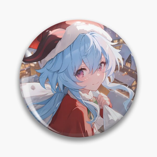 Item preview, Christmas Ganyu Genshin Impact Anime Girl Winter Snowy Town Festive Night designed and sold by TorbenKuhano.