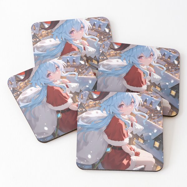 Item preview, Christmas Ganyu Genshin Impact Anime Girl Winter Snowy Town Festive Night designed and sold by TorbenKuhano.