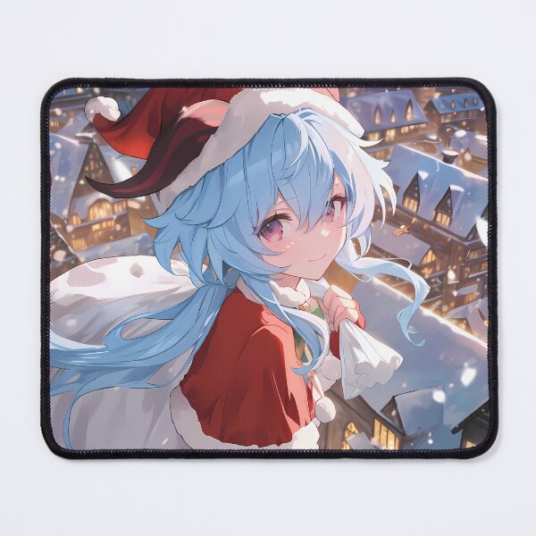 Item preview, Christmas Ganyu Genshin Impact Anime Girl Winter Snowy Town Festive Night designed and sold by TorbenKuhano.