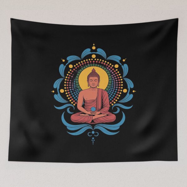 Item preview, Colorful Lotus Flower Buddha Mandala Yoga designed and sold by JaskconLIfe23.