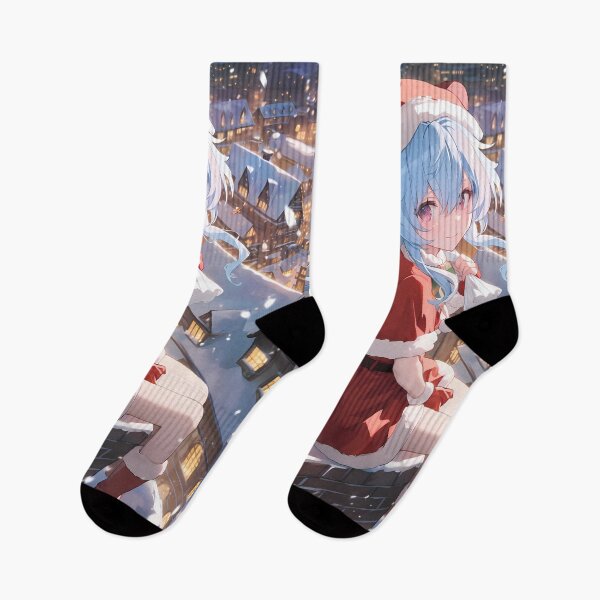 Item preview, Christmas Ganyu Genshin Impact Anime Girl Winter Snowy Town Festive Night designed and sold by TorbenKuhano.