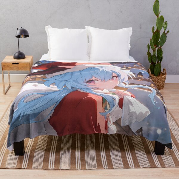 Item preview, Christmas Ganyu Genshin Impact Anime Girl Winter Snowy Town Festive Night designed and sold by TorbenKuhano.