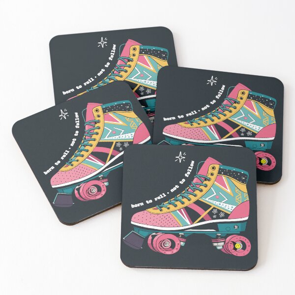 Item preview, Born to Roll, Not to Follow — Retro Roller Skate Design designed and sold by StrikingIdea.