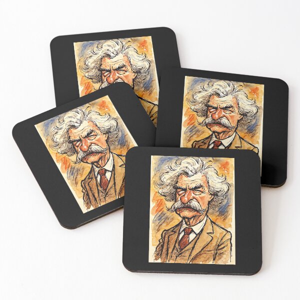 Item preview, Mark Twain Caricature designed and sold by Sarcastic designs.