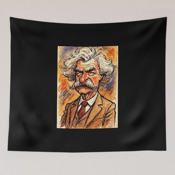 Item preview, Mark Twain Caricature designed and sold by Sarcastic designs.