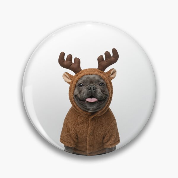 Item preview, Cute Reindeer Frenchie Art | Funny Christmas French Bulldog Gift designed and sold by slydawgstudio.