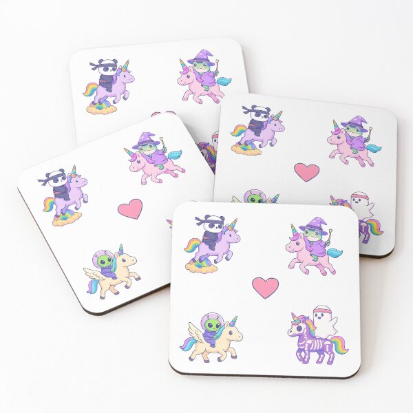 Item preview, Chaotic Unicorn Riders Club, Panda, Forg, Alien, Ghost designed and sold by graphic-genie.