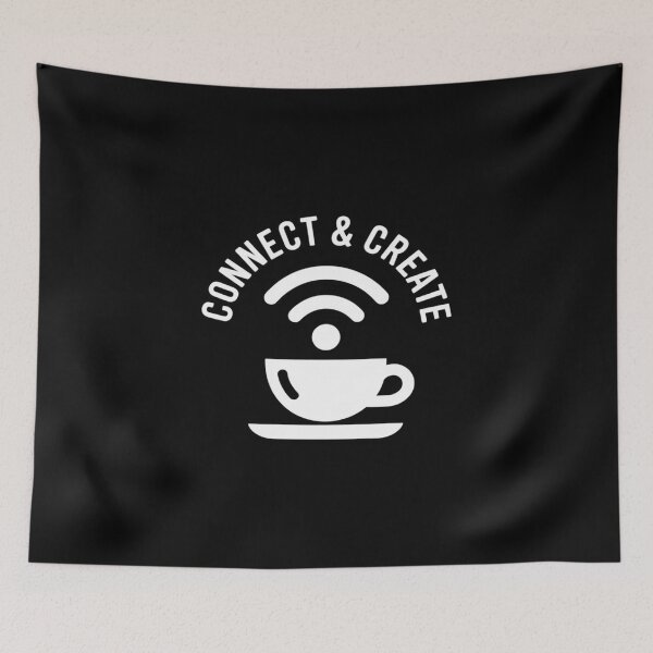Item preview, Connect and Create Coffee with WiFi Symbol and Cup designed and sold by JaskconLIfe23.