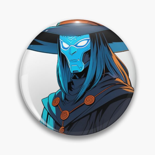 Item preview, Cyber Witch Masked Sorcerer Neon Style Sticker designed and sold by Primezen.