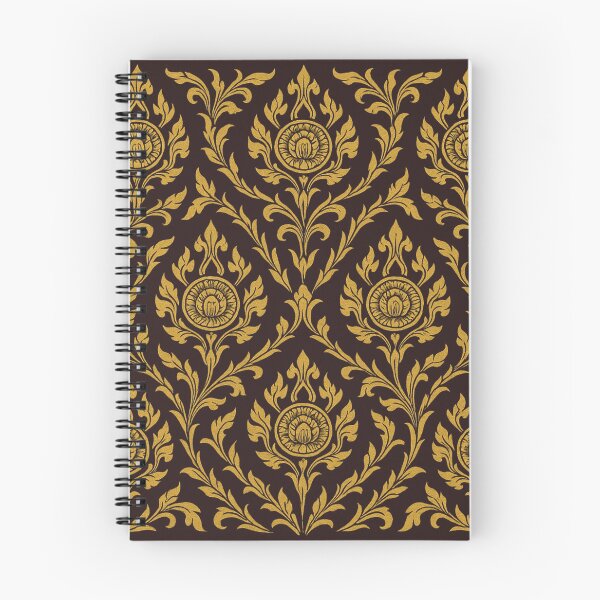 Item preview, Thai Traditional Gold Pattern – Elegant Lanna Floral Motif Background designed and sold by Sksticker991.