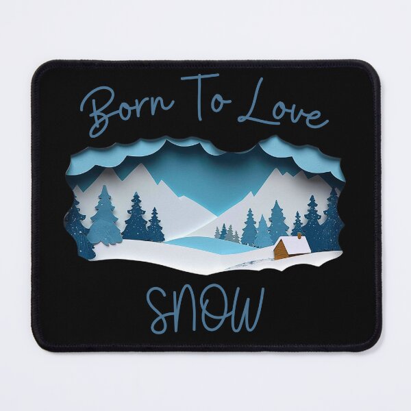 Item preview, Born To Love Snow - Layered Paper Cut Mountain Art designed and sold by GreyChocolate.