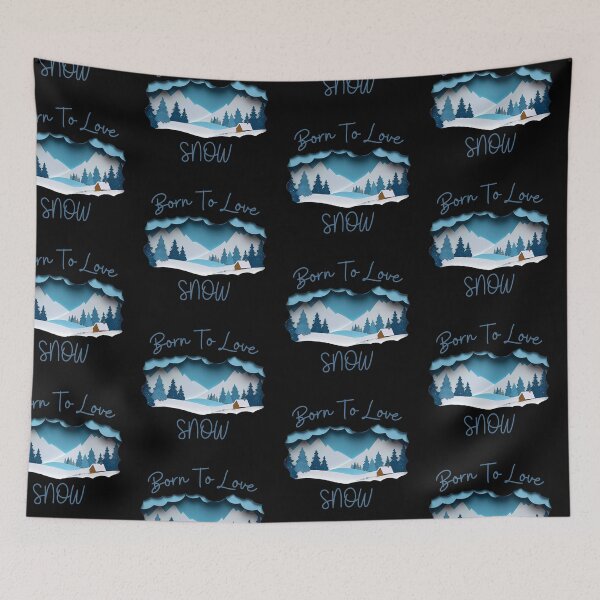 Item preview, Born To Love Snow - Layered Paper Cut Mountain Art designed and sold by GreyChocolate.