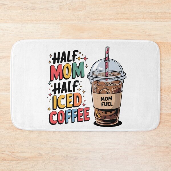 Item preview, Half Mom Half Iced Coffee – Cute Iced Coffee Mom Quote Illustration designed and sold by Lulunza.