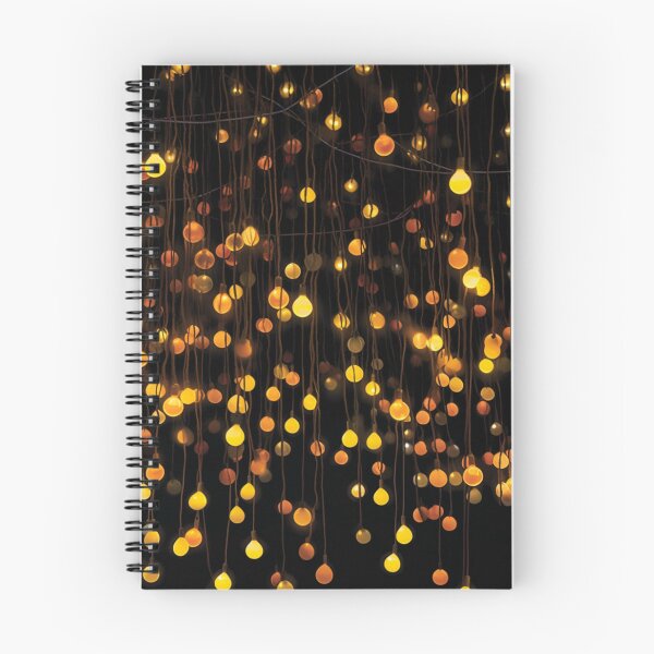 Item preview, Golden Fairy Lights Pattern – Warm Hanging Lantern Glow on Black designed and sold by CraftedHome.