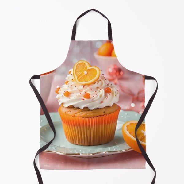 Item preview, Festive Sweetheart Orange Cupcake Delight designed and sold by Shelley Loewnau-Jones Studio.