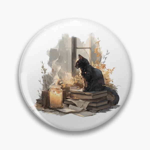 Item preview, Midnight Study – Cat, Candle & Books designed and sold by Fardel-Design.