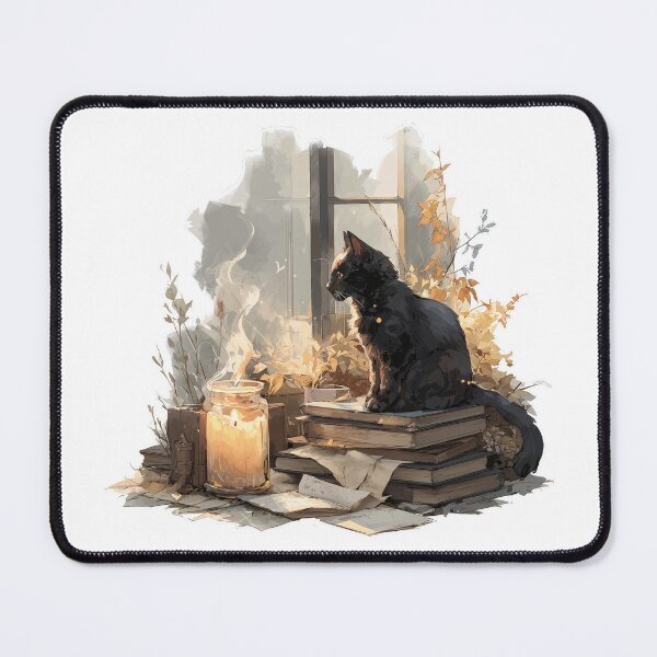 Item preview, Midnight Study – Cat, Candle & Books designed and sold by Fardel-Design.