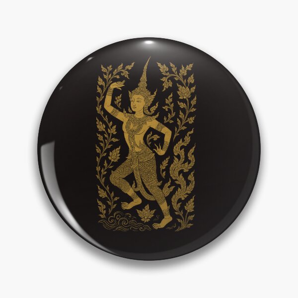 Item preview,  Thai Traditional Gold Mural – Classical Thai Dancer Lanna/Ayutthaya Style designed and sold by Sksticker991.