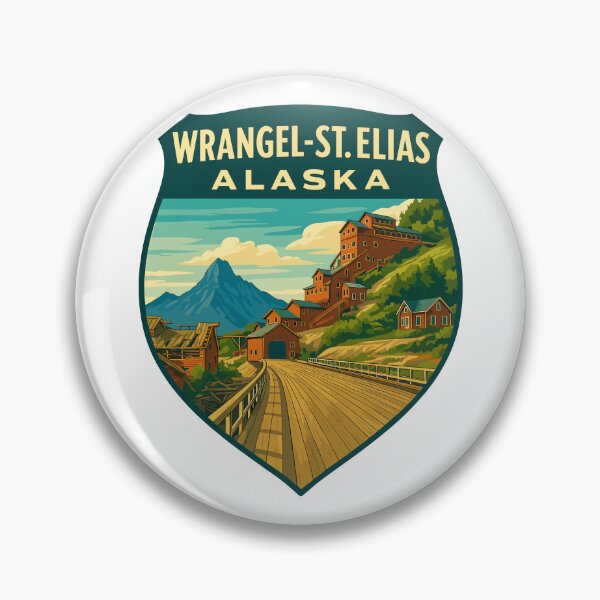 Item preview, Wrangell–St. Elias Alaska Mountain Sticker designed and sold by Ismeal Von.