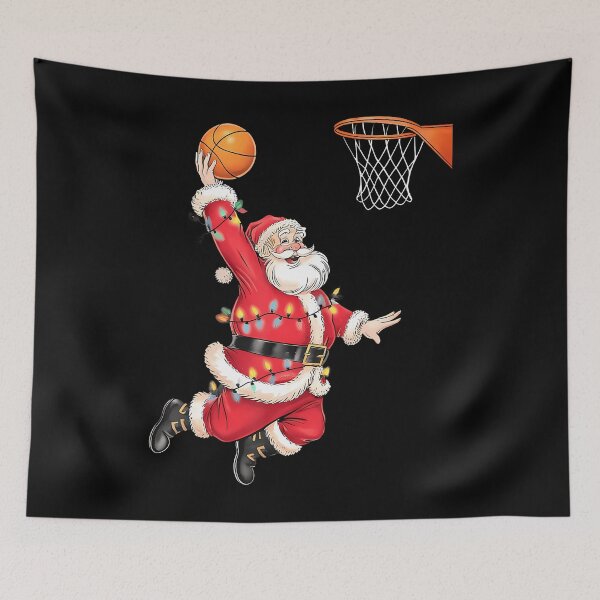 Item preview, Funny Santa Claus Playing Basketball Merry Christmas Boys designed and sold by ElizabethVivan.