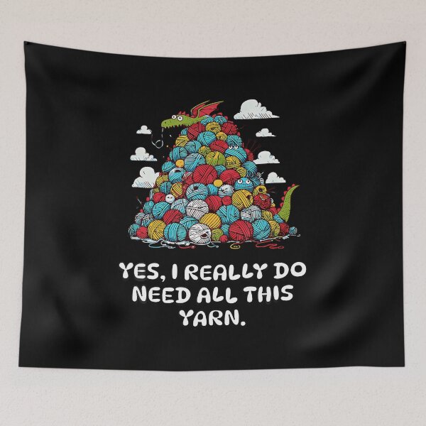 Item preview, Funny I Really Need All This Yarn Crochet Knitting Beginner designed and sold by JenniferJanice.
