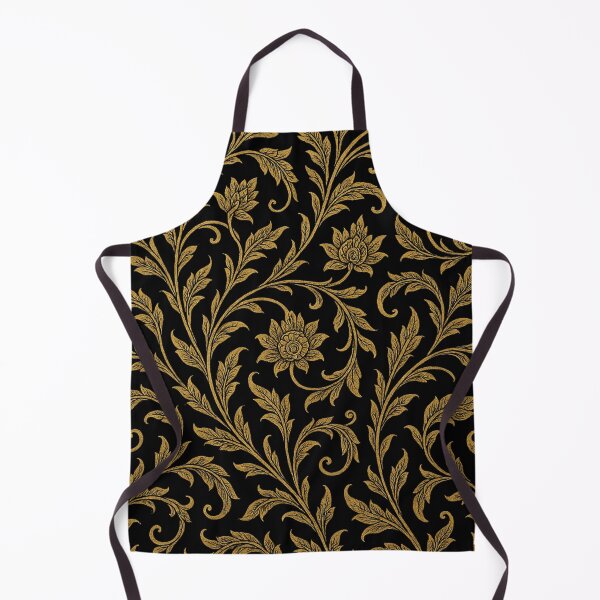 Item preview, Thai Golden Floral Pattern – Elegant Pikul Lotus Ornamental Design designed and sold by Sksticker991.