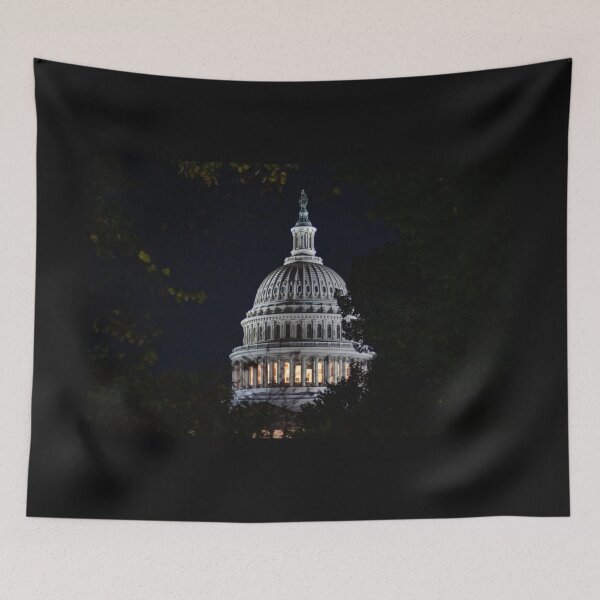Item preview, US Capitol Dome at Night – Majestic Nighttime Architecture designed and sold by MECC-20.